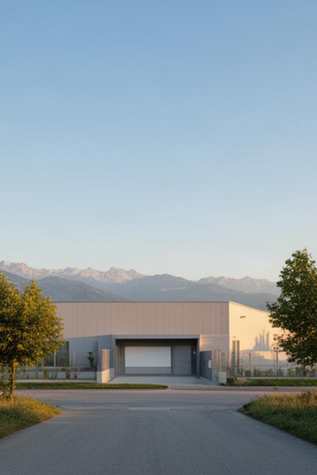 Esterno di uno stabilimento alimentare nel territorio piemontese vicino a Pianezza